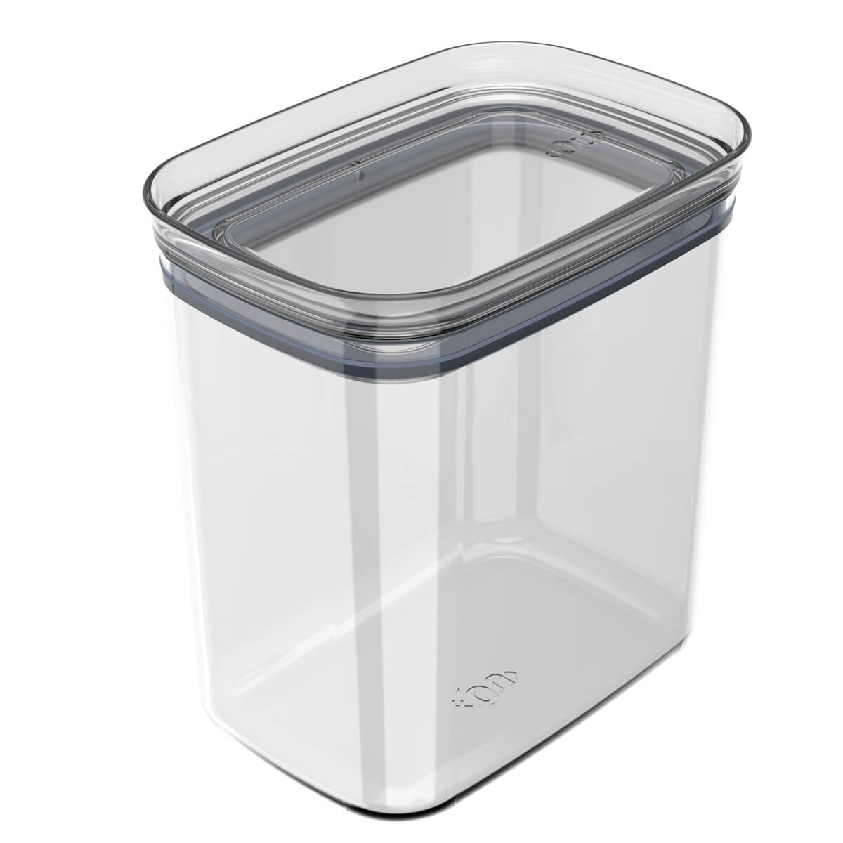 Encontraproduto.com.br - Pote Porta Mantimento Organizador Retangular com Tampa Hermética Natural  Block  1,5 Litros
