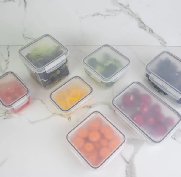 Encontraproduto.com.br - Pote Organizador De Geladeira Click Retangular 870 ml