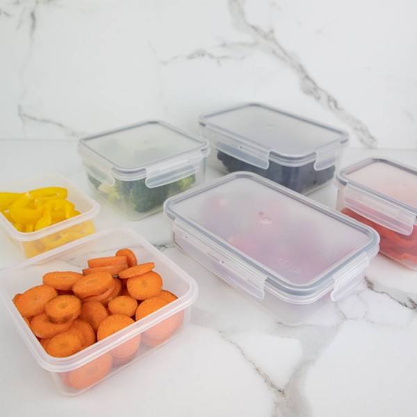Encontraproduto.com.br - Pote Organizador De Geladeira Click Retangular 870 ml