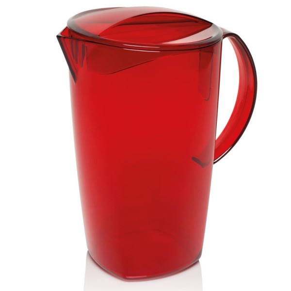 Jarra Luna Vitra Para Suco Água 2L Jarra Acrílico Vermelho
