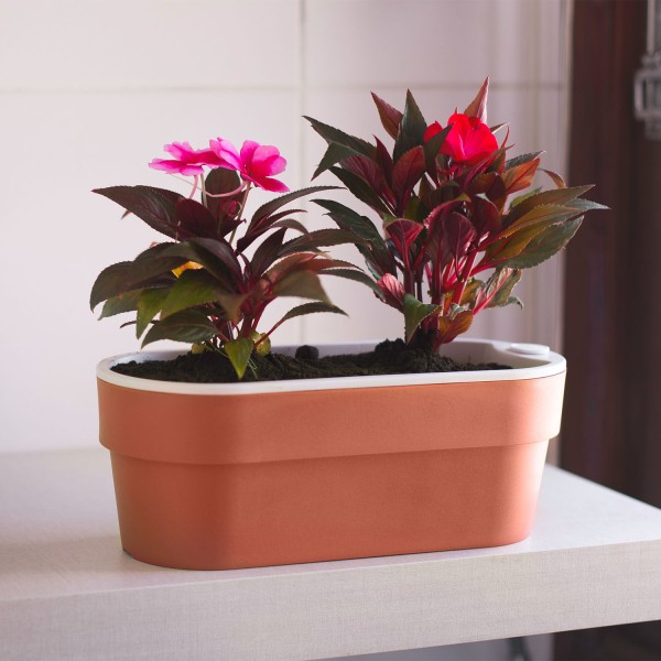 Encontraproduto.com.br - Vaso Duplo Ou Autoirrigavel Verde HT180