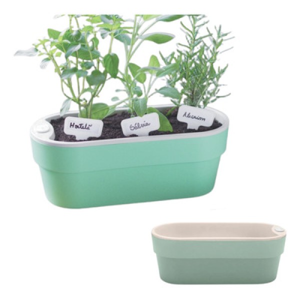 Encontraproduto.com.br - Vaso Duplo Ou Autoirrigavel Verde HT180