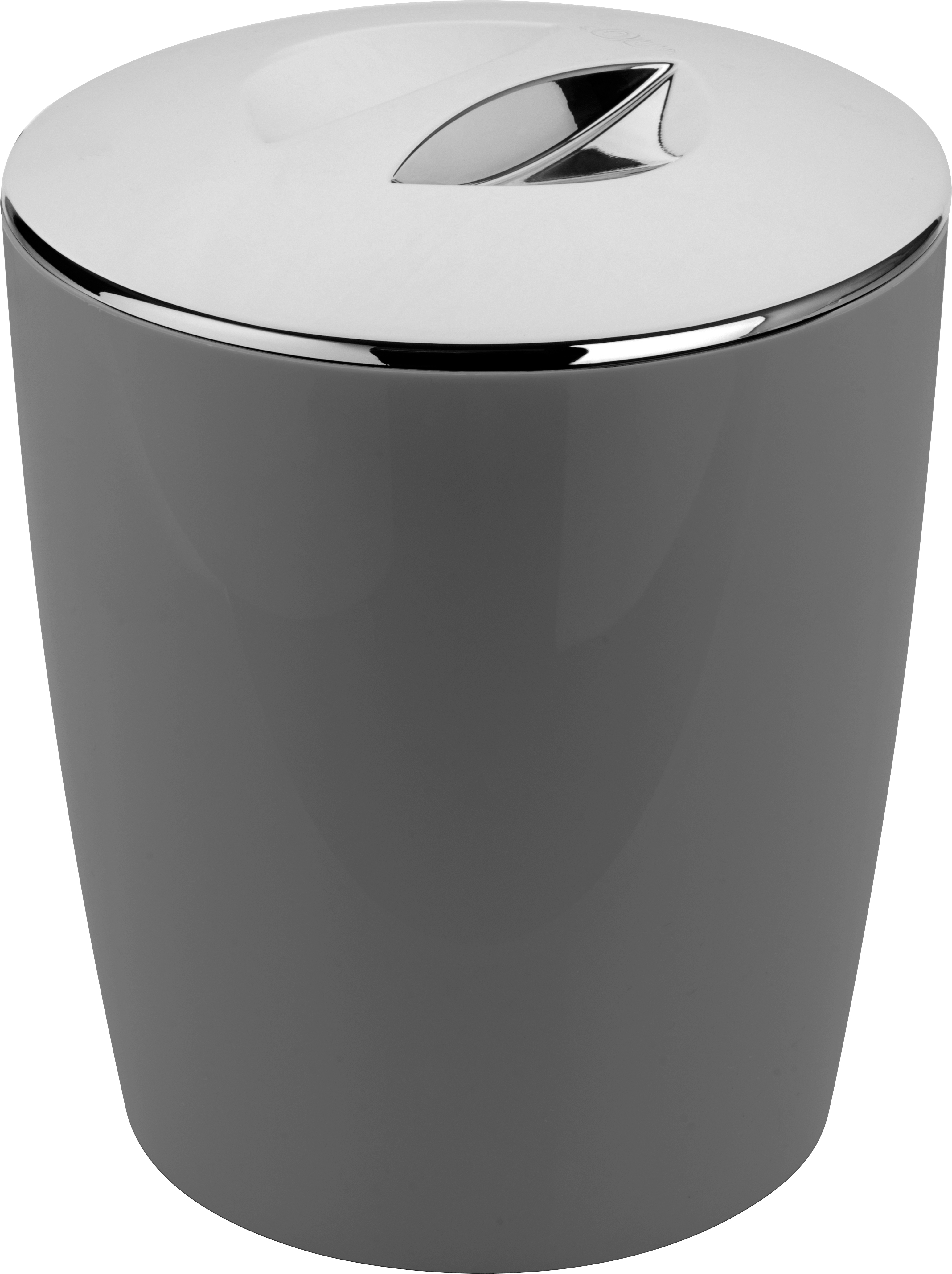 Encontraproduto.com.br - Lixeira Cromo Vitra 5 L Chumbo com Tampa Cromada 20x20x23,5cm Ou