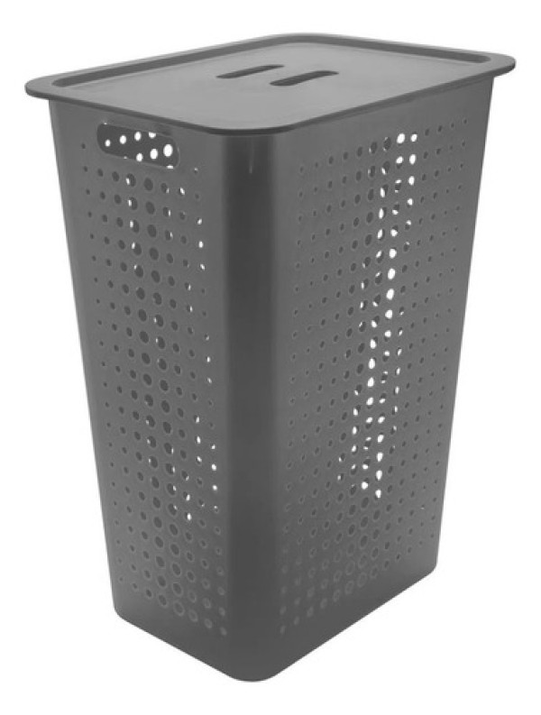 Cesto para Roupas com Tampa OU 47 Litros Chumbo - CO 570 CHF