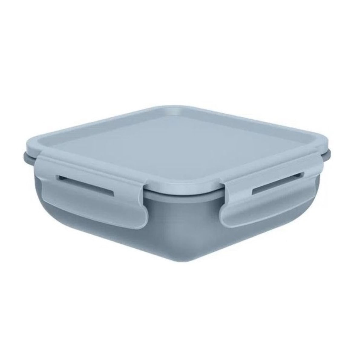 Pote Hermético Marmita com Tampa Azul Glacial Fechado Quadrado Martiplast