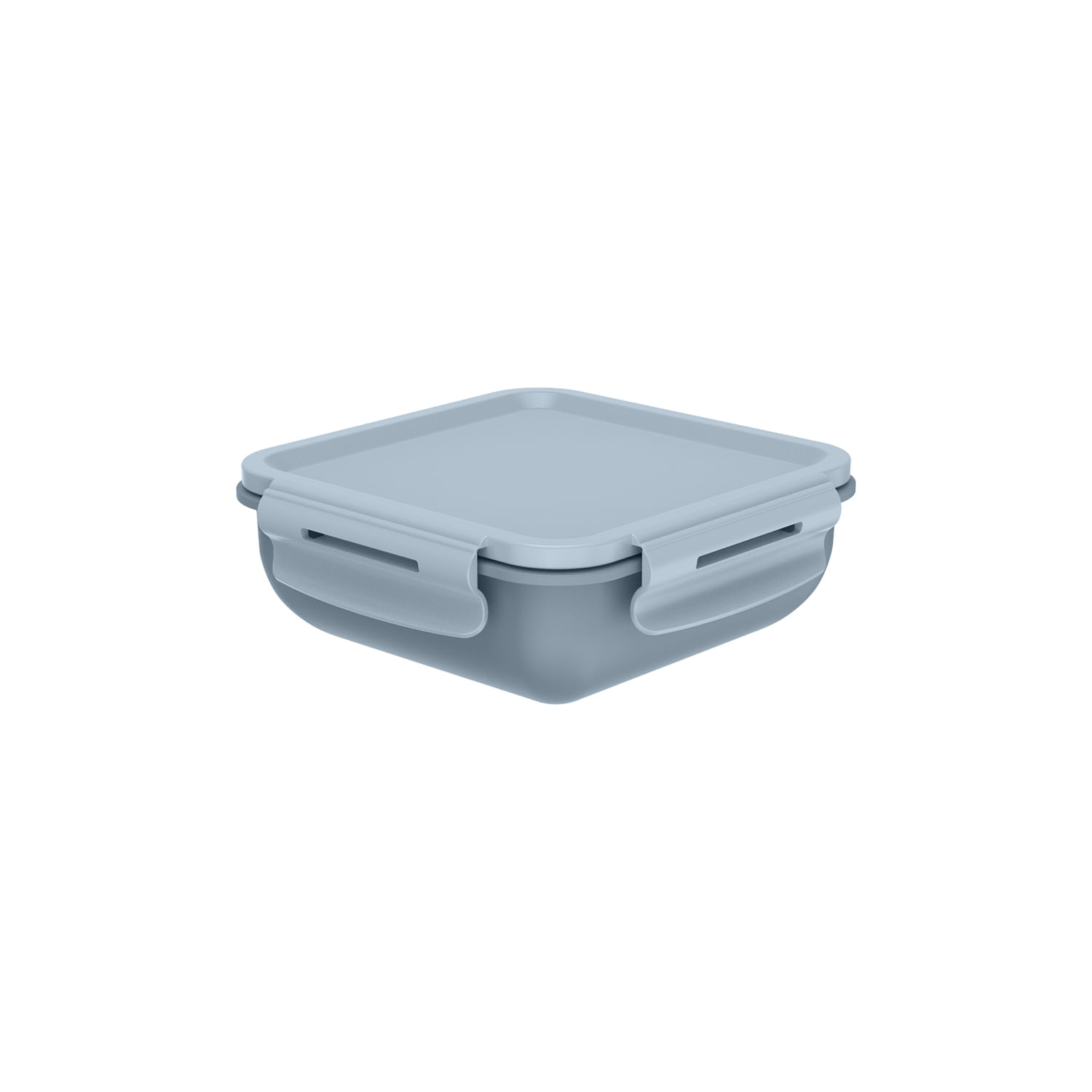Encontraproduto.com.br - Pote Hermético Marmita com Tampa Azul Glacial Fechado Quadrado Martiplast