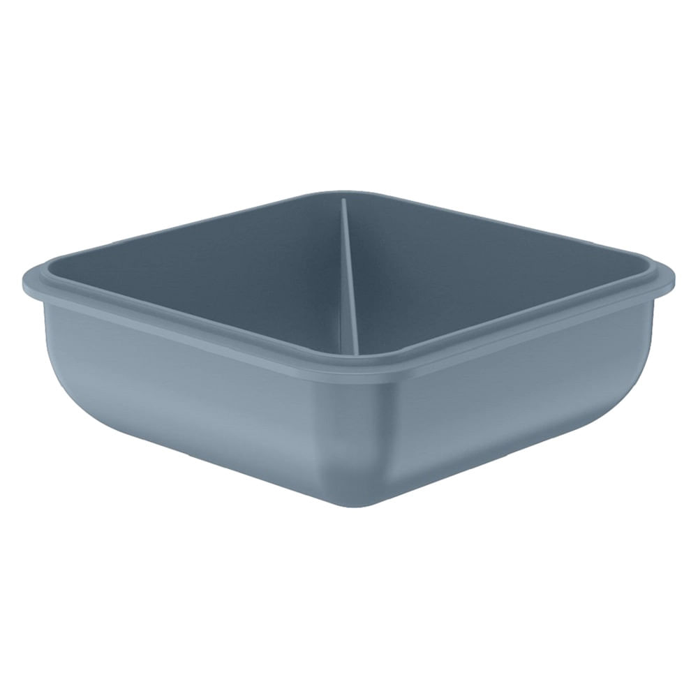 Encontraproduto.com.br - Pote Hermético Marmita com Tampa Azul Glacial Fechado Quadrado Martiplast