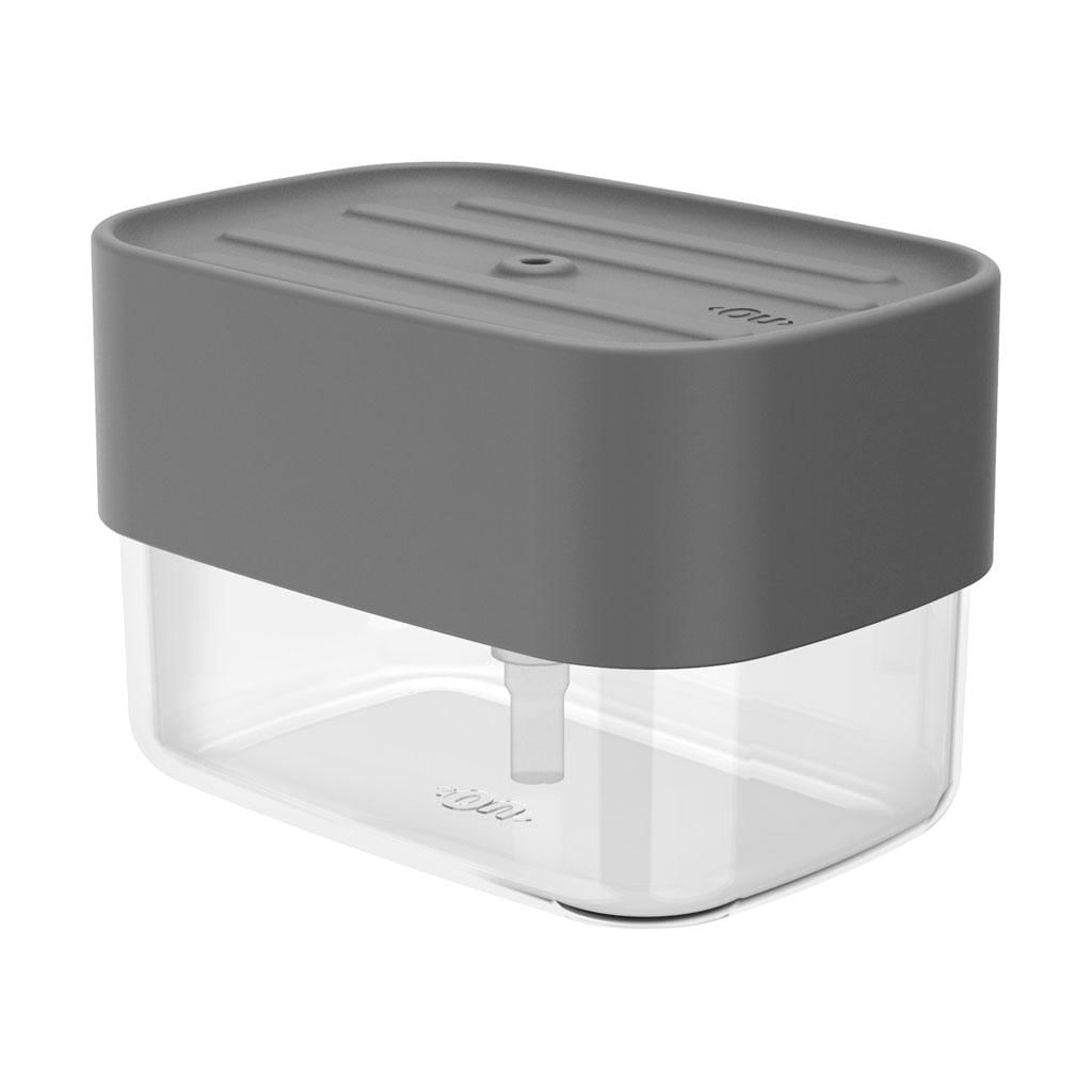 Encontraproduto.com.br - Dispenser Porta Detergente e Esponja Trium Chumbo 500ml