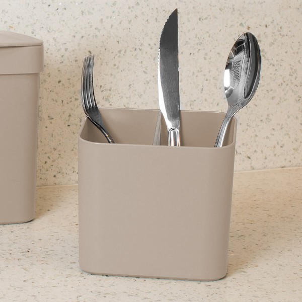 Encontraproduto.com.br - Escorredor de Talheres Trium Bege OU Martiplast