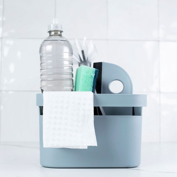 Encontraproduto.com.br - Organizador de Pia Porta Detergente Trium Max Preto Fechado
