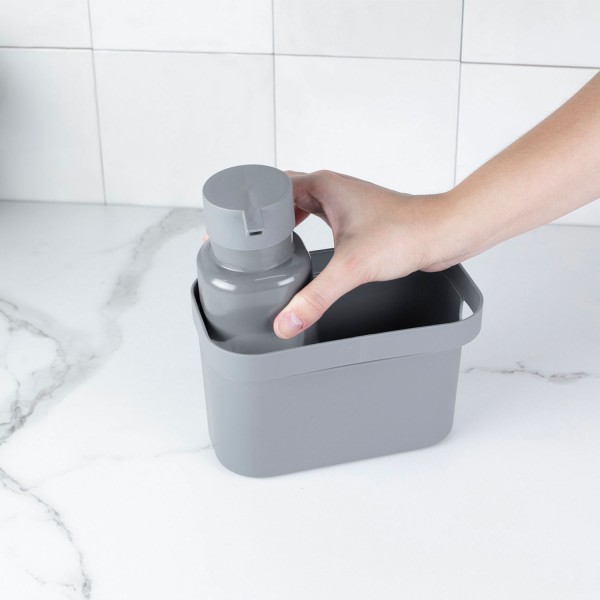 Encontraproduto.com.br - Organizador de Pia Porta Detergente Trium Max Preto Fechado
