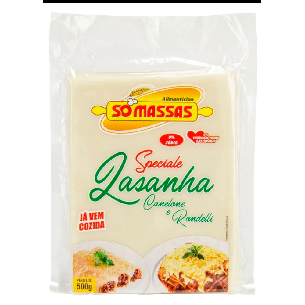 Massa Refrigerada Lasanha So Massas 500g