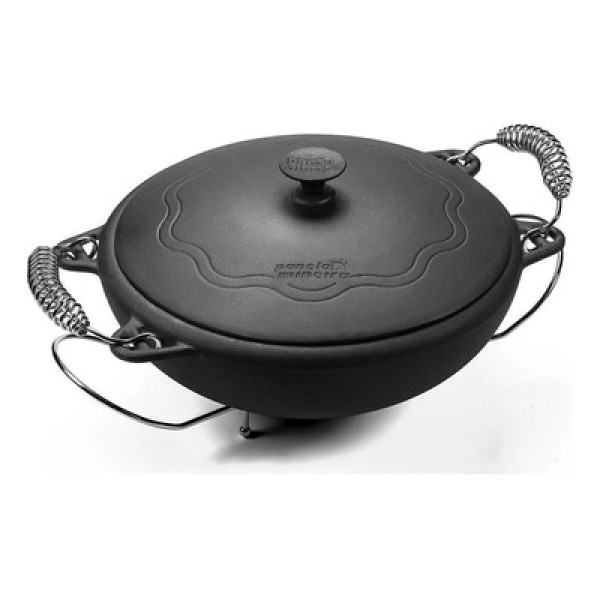Encontraproduto.com.br - Panela Moqueca 6 litros Tampa de Ferro 32 cm diâmetro