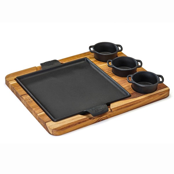 Encontraproduto.com.br - Conjunto de Chapas Quadrada 24x24 cm com Molheiras Fumil