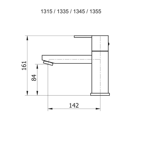 Encontraproduto.com.br - Torneira de Mesa Lavatório Quadrada Bica Baixa Cromado