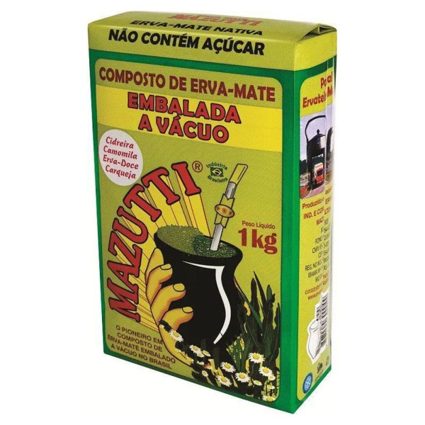 Encontraproduto.com.br - Erva Mate Mazutti Composta com Chás Vácuo 1kg