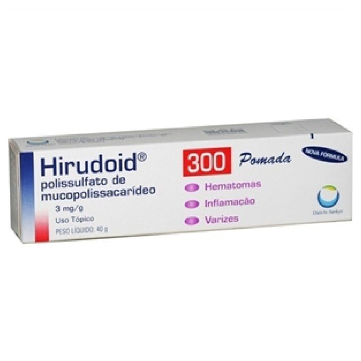 Encontraproduto.com.br - Hirudoid 3MG/G Pomada dermatológica - Bisnaga com 40 g