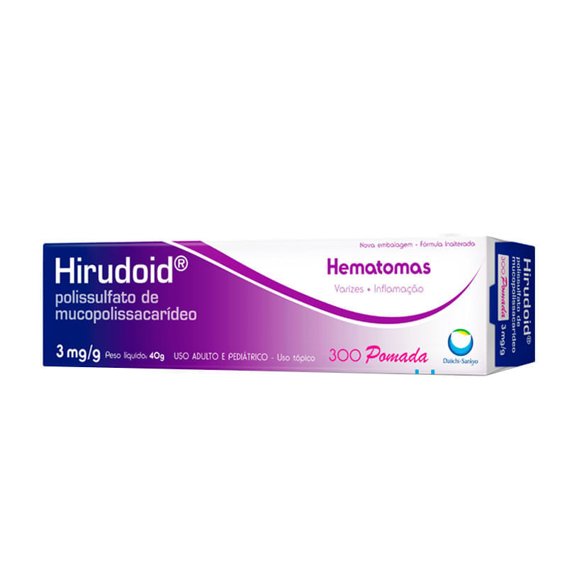 Encontraproduto.com.br - Hirudoid 3MG/G Pomada dermatológica - Bisnaga com 40 g