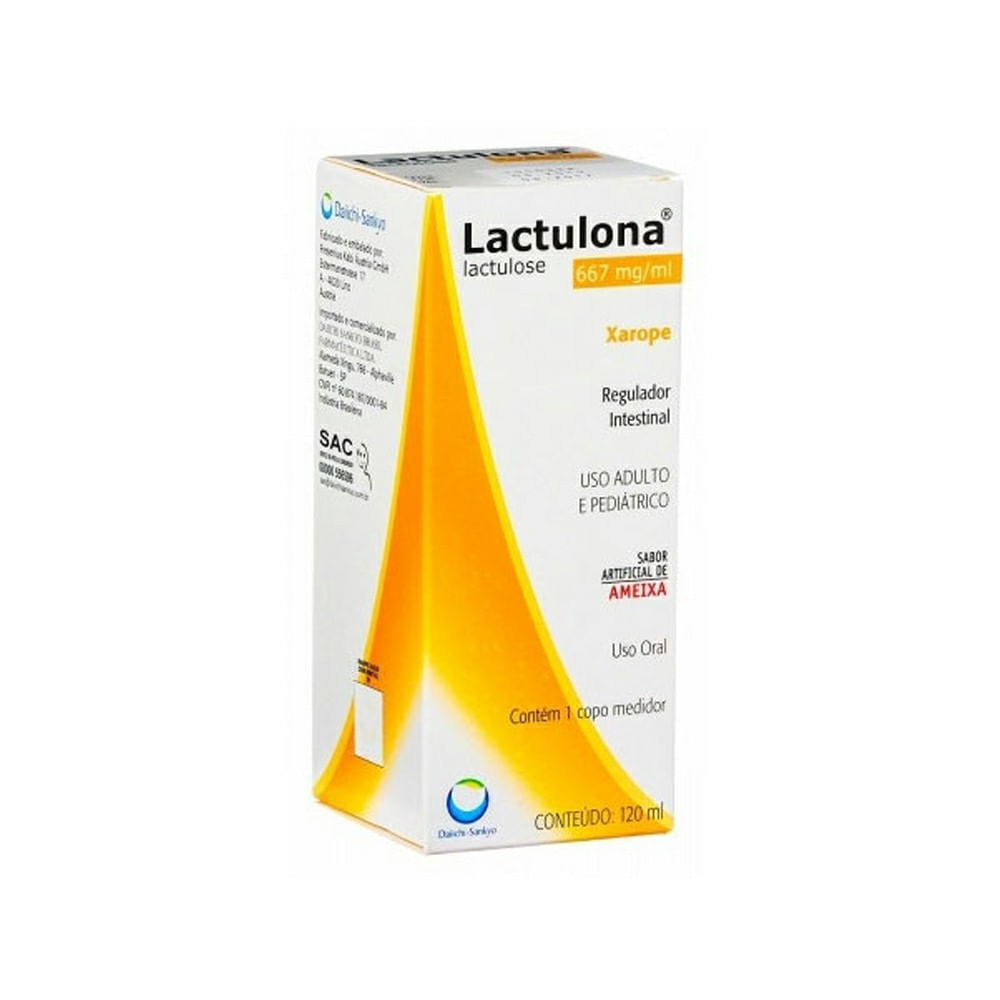 Encontraproduto.com.br - Lactulona 667mg/mL Xarope Sabor Ameixa - Frasco com 120 mL