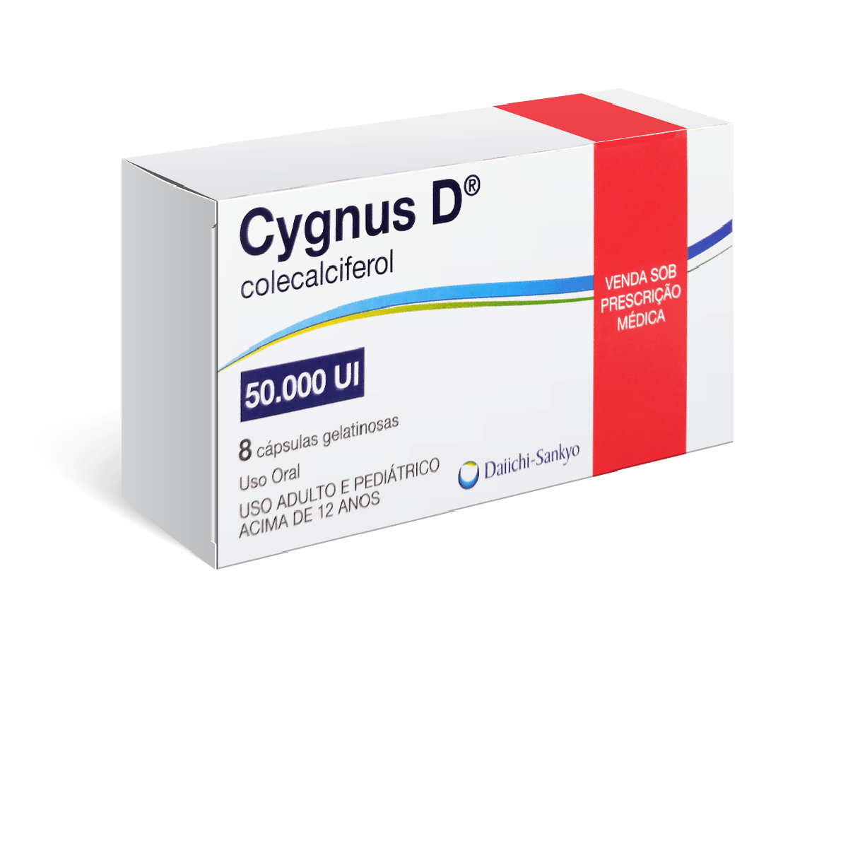 Encontraproduto.com.br - Cygnus D 50000UI Cápsula mole - Caixa com 8 Cápsulas