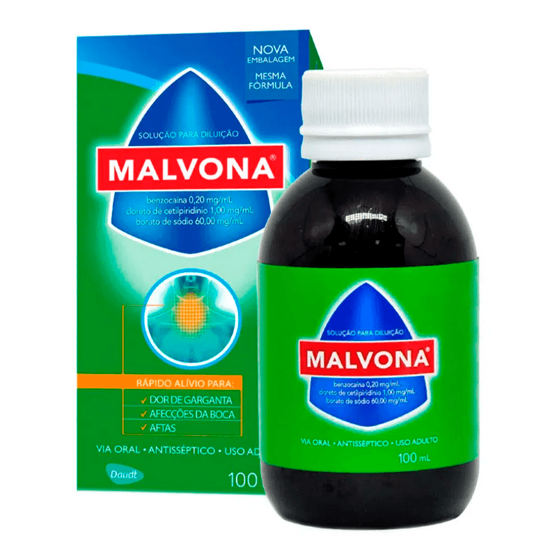 Solução Antisséptica Bucal Malvona 100ml