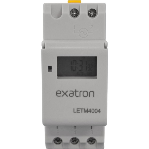 Encontraproduto.com.br - Temporizador Exatron Timer Digital Trilho Din Bivolt 40 Programações