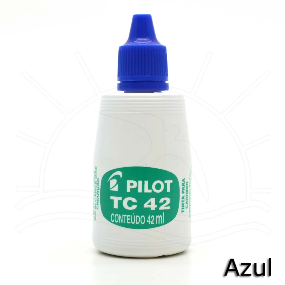 Encontraproduto.com.br - Tinta Tc42 Para Carimbo 42ml Pilot Azul