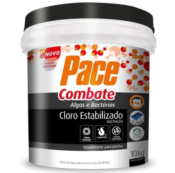 Encontraproduto.com.br - Cloro Estabilizado Combate Algas e Bactérias Pace 10kg