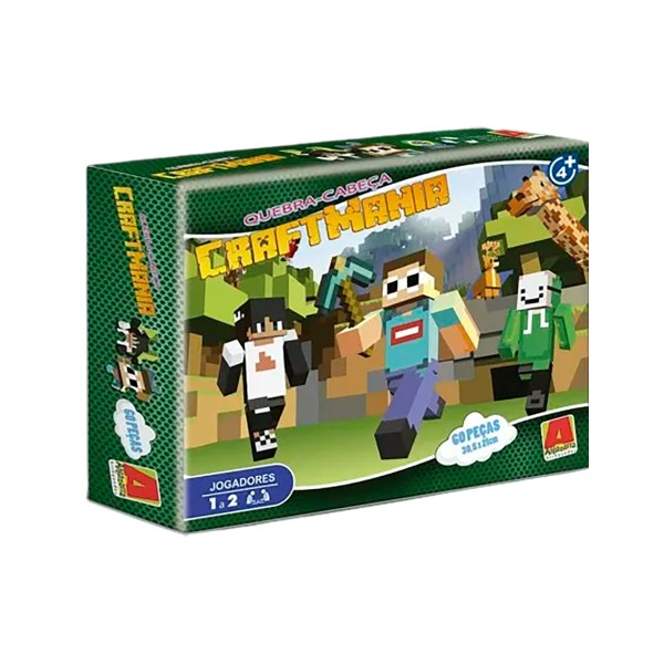 Encontraproduto.com.br - Jogo Quebra Cabeça Algazarra Craftmania Minecraft