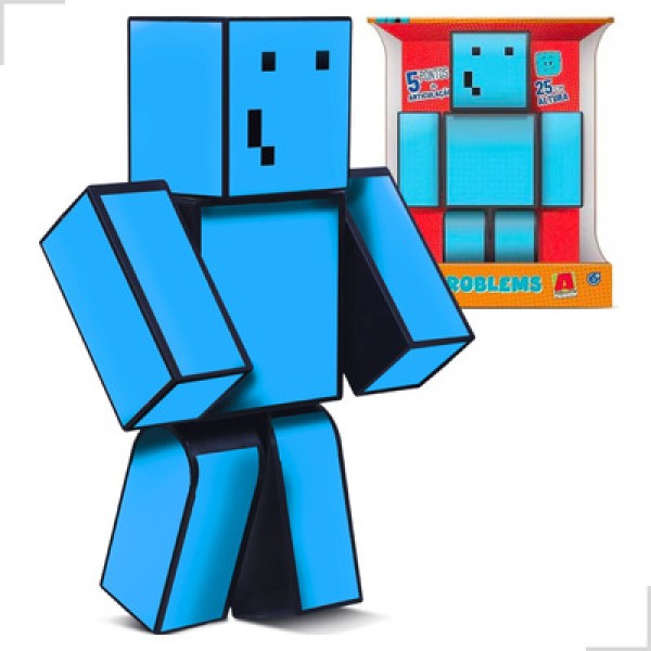 Encontraproduto.com.br - Boneco Minecraft Problems 25 Cm Algazarra 3.03.1220