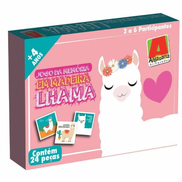 Encontraproduto.com.br - Jogo da Memória - Lhama - Madeira - Algazarra