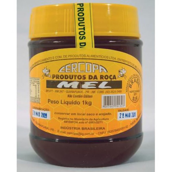 Mel De Abelhas Beneficiado Cercopa Embalagem 1Kg