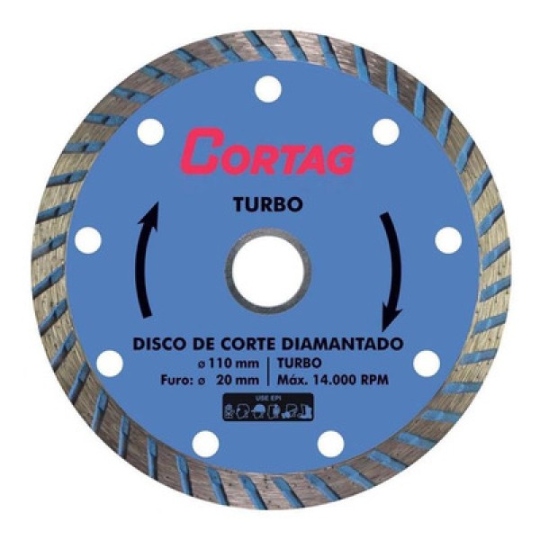 Disco Diamantado Turbo 110mm Cortag