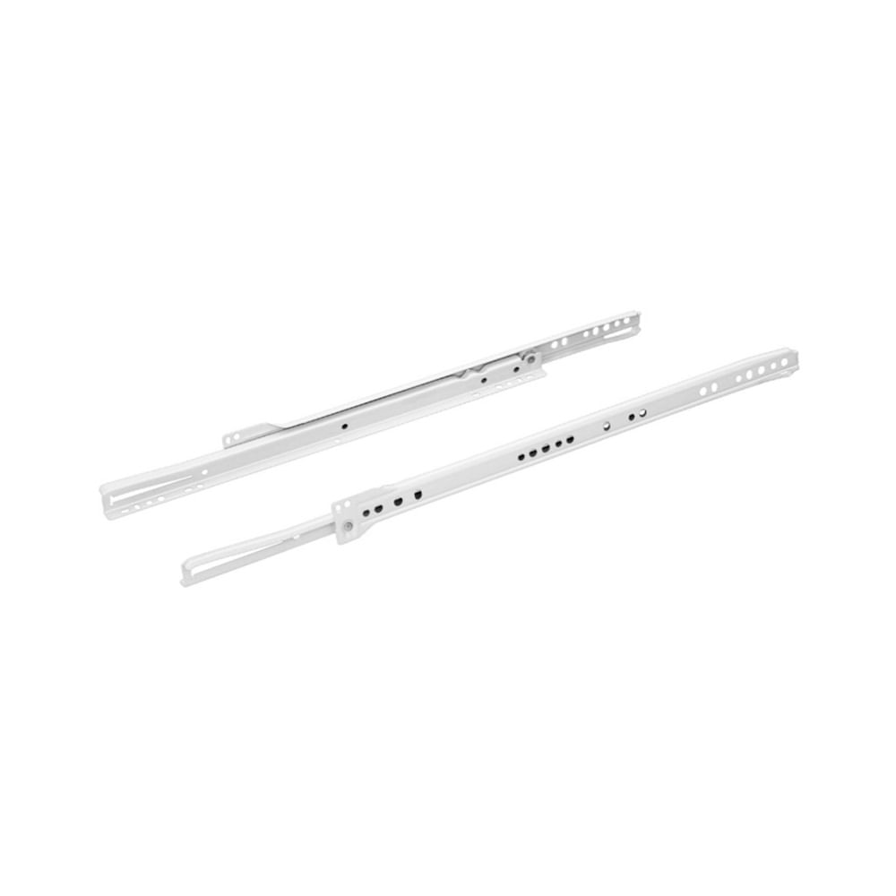 Corrediça simples em aço com roldana 350mm branca Zamar