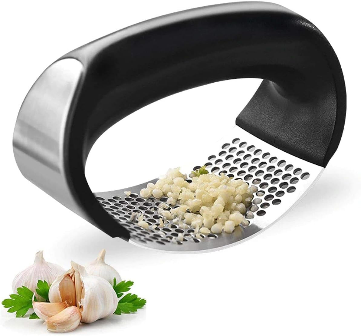 Triturador Espremedor Amassador Esmagador De Alho e Gengibre Manual - Inox Lavável E Resistente
