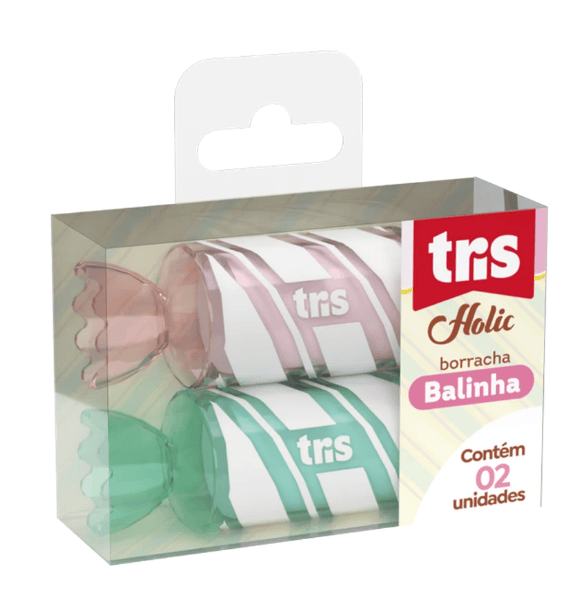 Encontraproduto.com.br - Borracha Balinha Holic Fofurices 2 Unidades