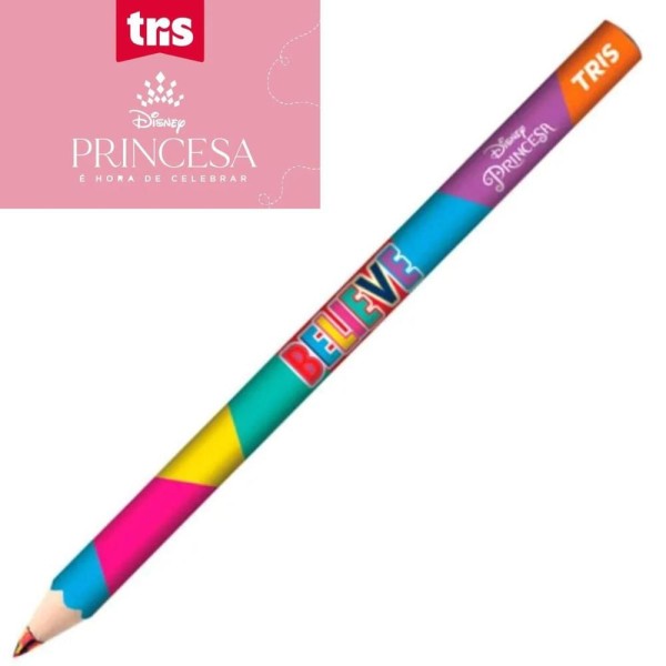 Encontraproduto.com.br - LÁPIS DE COR RAINBOW PRINCESAS DISNEY - MULTICOLORIDO - TRIS