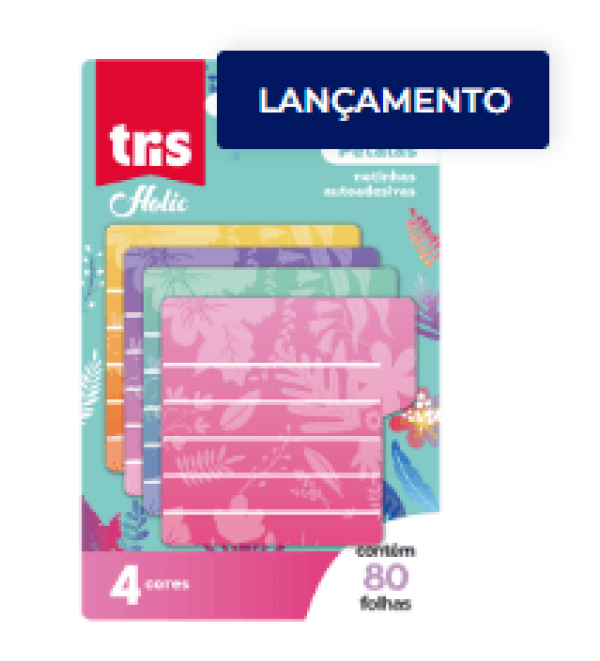 NOTA AUTO ADESIVA TRIS HOLIC TRANSP CRISTAL 50F 609539 SUMMIT