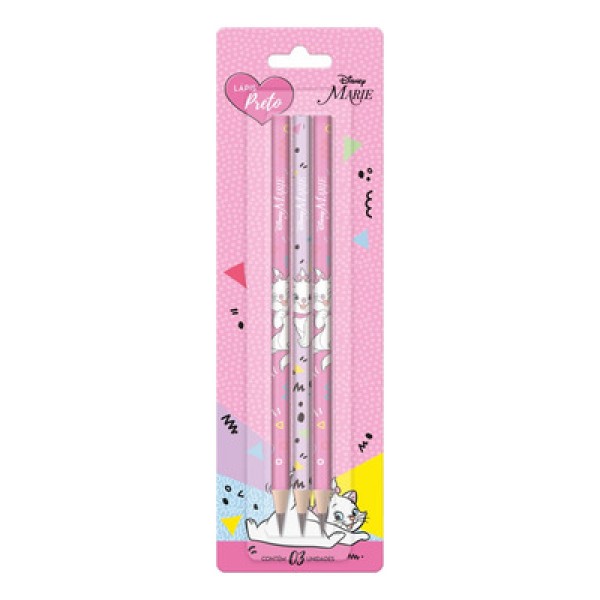 Encontraproduto.com.br - Lápis Gata Marie Preto C/3 UN Sortido - Tris