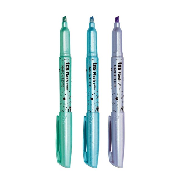 Encontraproduto.com.br - Marca Texto Tris Holic Dreamy Flash Glitter 6 Cores - 611822