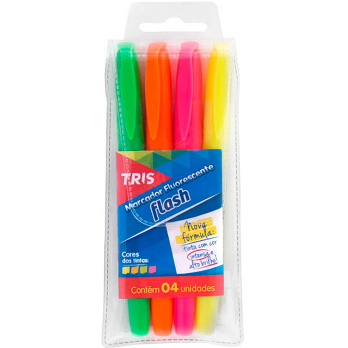 Encontraproduto.com.br - Marca Texto Tris Flash Holic Pop Neon - 4un