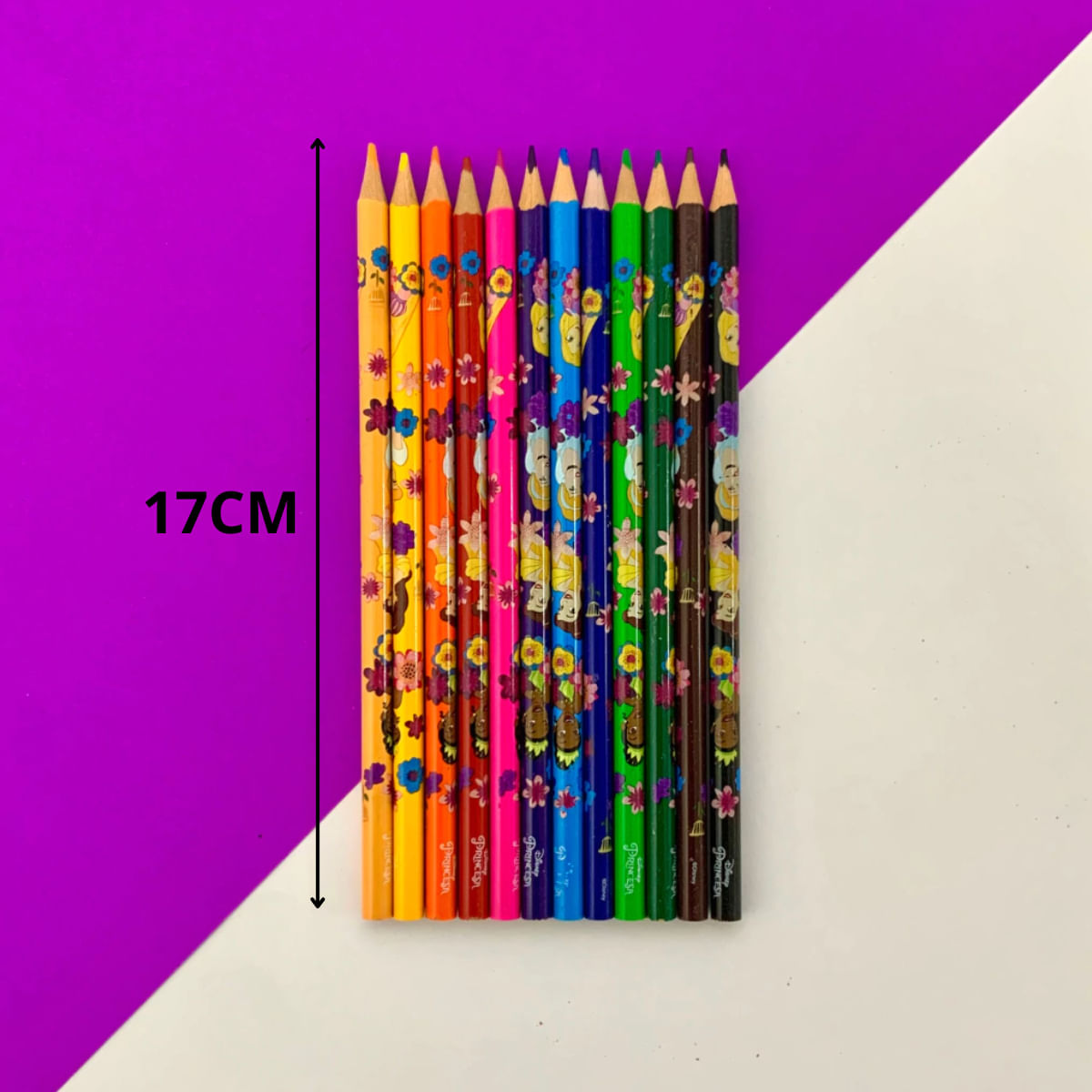 LAPIS DE COR PRINCESAS DISNEY CONJUNTO COM 12 CORES - TRIS