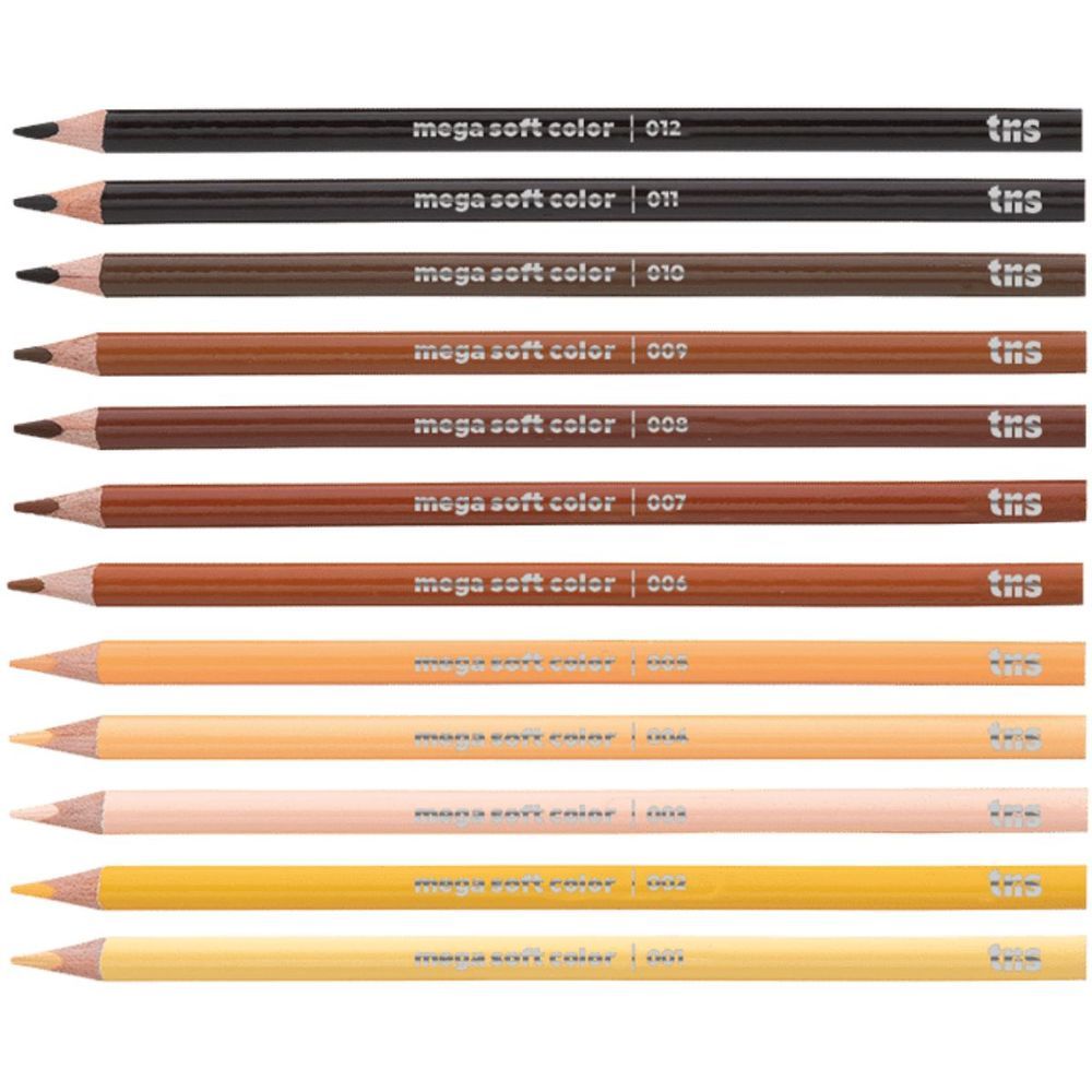 Encontraproduto.com.br - Estojo de Lápis de Cor Tris Mega Soft Color Tons de Pele 12 cores – 687735