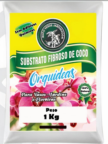 Encontraproduto.com.br - Substrato Fibroso De Coco Para Orquídea Mato Verde 1Kg