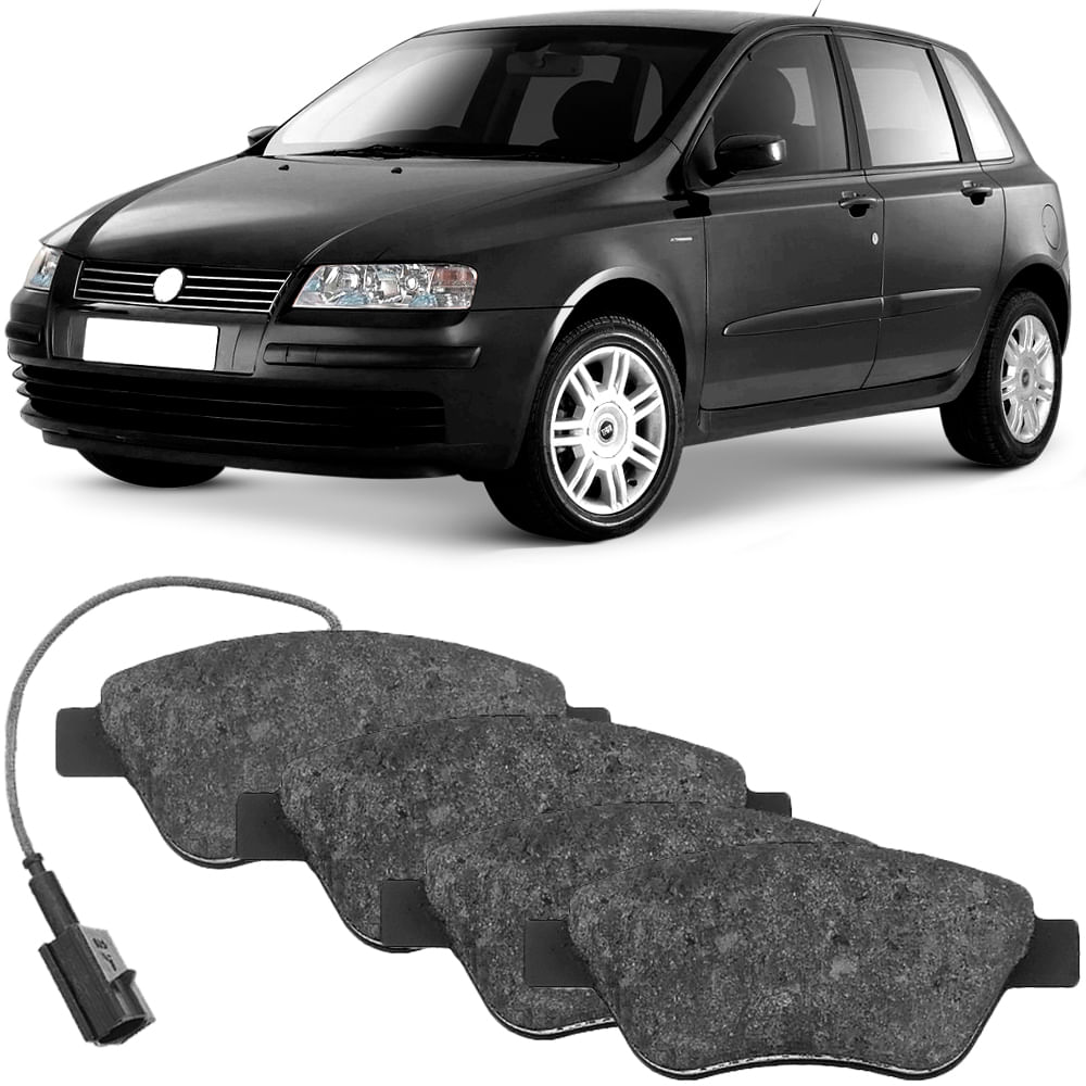 Kit Pastilha Freio Fiat Stilo 2003 a 2011 Dianteira Bosch TRW RCPT07680