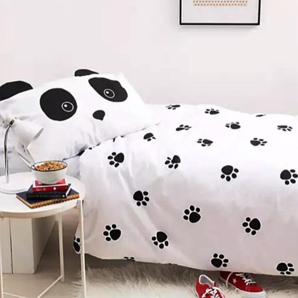 Encontraproduto.com.br - Jogo De Cama Infantil 4 Pç Com Edredom E Travesseiro Panda
