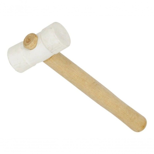 Encontraproduto.com.br - Martelo De Borracha Branca Bado De Madeira 80mm Max