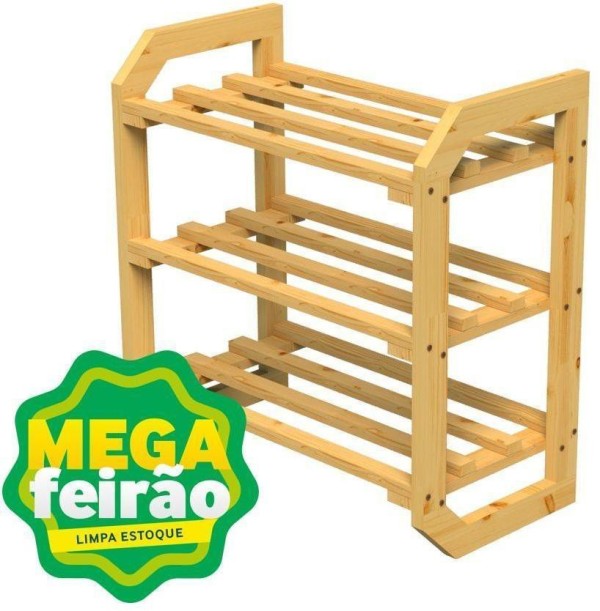 Sapateria Ravi MontiFacil 1524 55x60x29 Com 3 Prateleiras