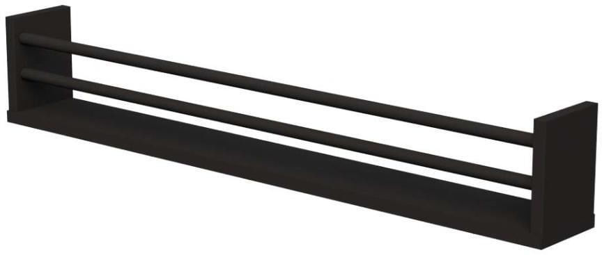 Prateleira Decorativa com Suporte Multiuso Revisteiro Montfácil Preto 80x10cm