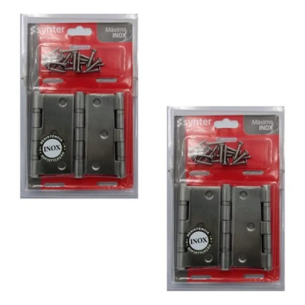 Encontraproduto.com.br - Dobradiça Synter 3.1/2x3 Inox Escovado